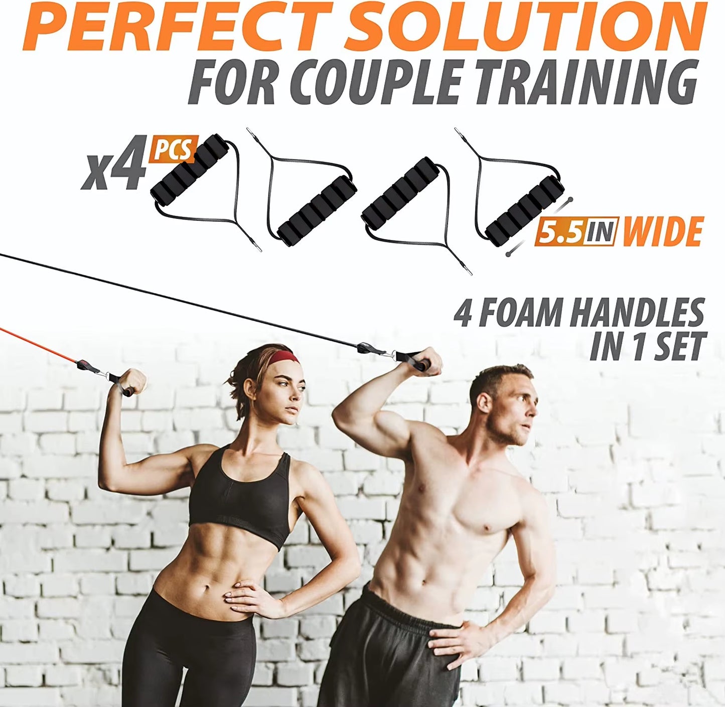 360 lbs Resistance Band Set for Fitness Training - Elastic Tubes and Yoga Bands for Home Gym Workouts